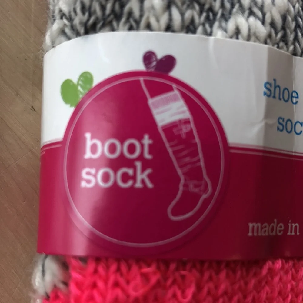 JUSTICE Boot Socks shoe size 13-5 NEW